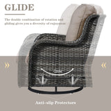 Save 60% - Outdoor 2PC PE Rattan Swivel Glider Chairs, NTC Series - Belord