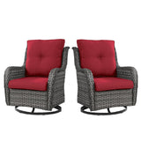 Save 60% - Outdoor 2PC PE Rattan Swivel Glider Chairs, NTC Series - Belord