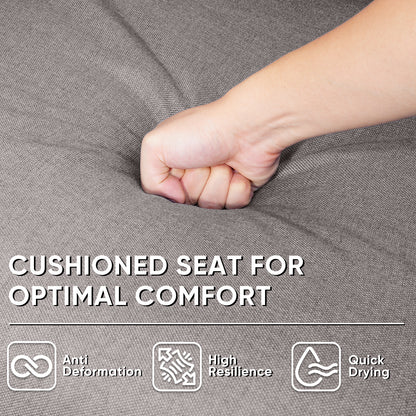 4-Piece Outdoor Conversation Set with Rectangular Fire Table, Sofa & Swivel Chairs, NTC Series