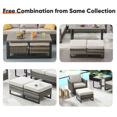 Save 50% - Outdoor 2-PC Ottoman, GRS Series - Belord