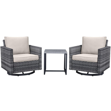 Swivel Glider Chairs Set with Side Table, GRS Series - Belord