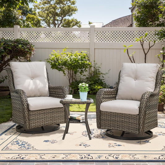 Save 40% - Swivel Glider Chairs Set with Side Table, NTC Series