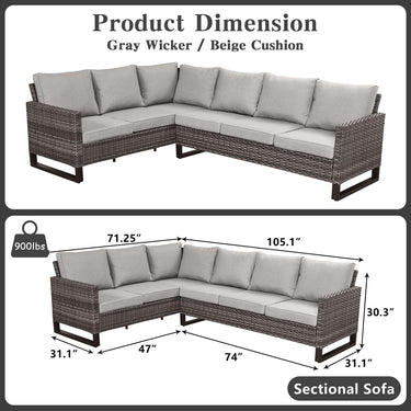 Save 40% - 6-Piece Large Sectional, GRS Series - Belord