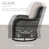 Save 60% - Swivel Glider Chairs Set with Side Table, NTC Series - Belord