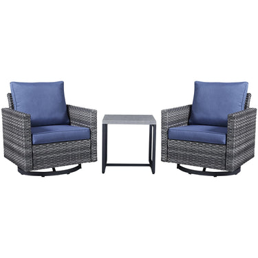 Swivel Glider Chairs Set with Side Table, GRS Series - Belord