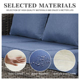 Patio Conversation Set 5-Piece with Sofa, Patio Chairs, and Ottoman, GRS Series - Belord