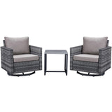 Swivel Glider Chairs Set with Side Table, GRS Series - Belord