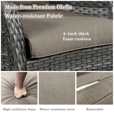 Save 60% - Swivel Glider Chairs Set with Side Table, NTC Series - Belord