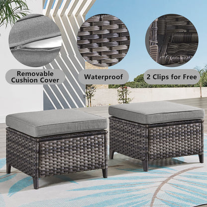Outdoor PE Rattan Ottoman, NTC Series