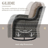 Save 60% - Swivel Glider Chairs Set with Side Table, NTC Series - Belord