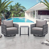Swivel Glider Chairs Set with Side Table, GRS Series - Belord