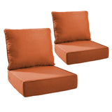 2 Set Outdoor Cushion, High Back and Deep Seating, 6" H x 24" W x 24" D - Belord