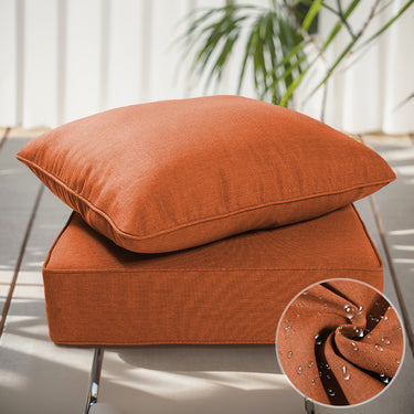 1 Set Outdoor Cushion, High Back and Deep Seating, 6" H x 24" W x 24" D - Belord