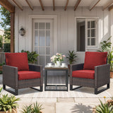 2 Set Outdoor Cushion, High Back and Deep Seating, 6" H x 24" W x 24" D - Belord