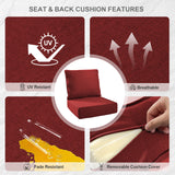 1 Set Outdoor Cushion, High Back and Deep Seating, 6" H x 24" W x 24" D - Belord