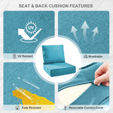 1 Set Outdoor Cushion, High Back and Deep Seating, 6" H x 24" W x 24" D - Belord