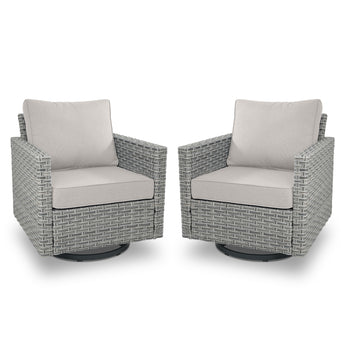 Premium High-Back Swivel Rocker Chairs (Set of 2) - PAD Series - Belord