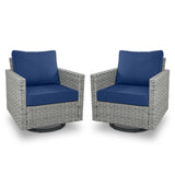Premium High-Back Swivel Rocker Chairs (Set of 2) - PAD Series - Belord