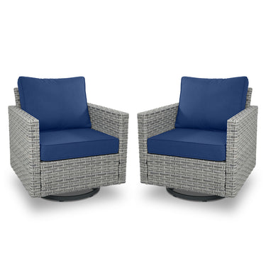 Premium High-Back Swivel Rocker Chairs (Set of 2) - PAD Series - Belord