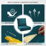 1 Set Outdoor Cushion, High Back and Deep Seating, 6" H x 24" W x 24" D - Belord