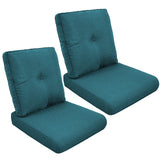 2 Set High Back and Deep Seating Outdoor Cushion with Button, 22'' x 24'' - Belord