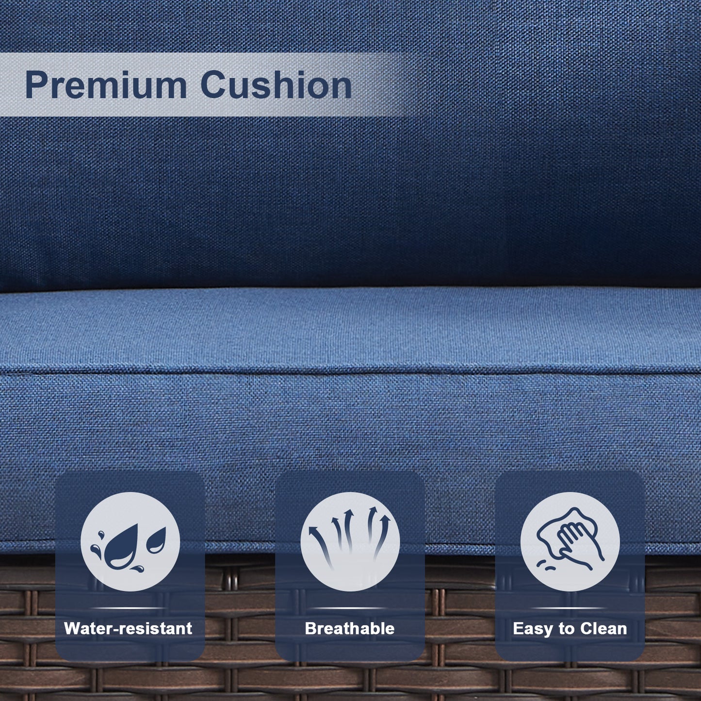 11-Piece Outdoor Wicker Conversation Set with Corner Sofa, Swivel Chairs, Ottomans & 41" Fire Pit Table (55,000 BTU), GRS Series