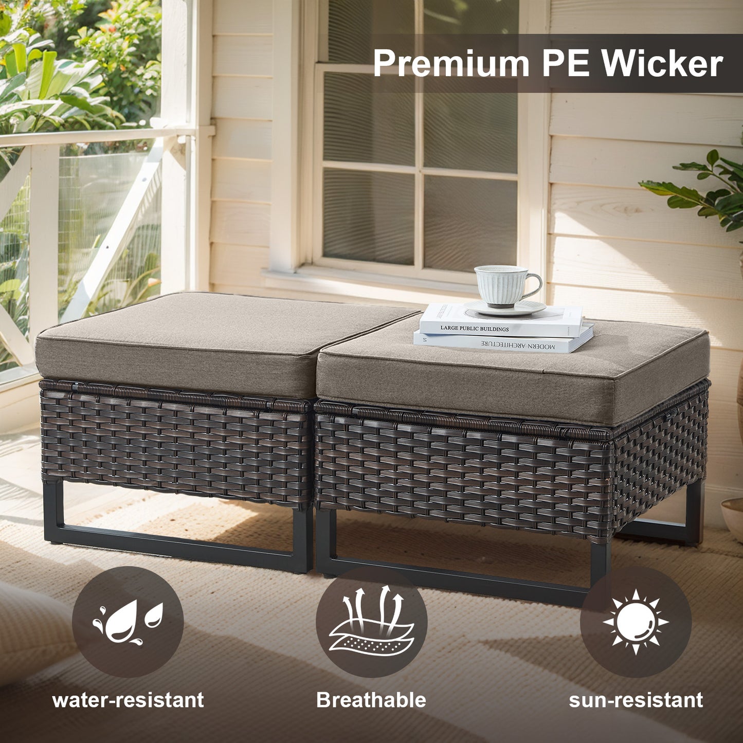 11-Piece Outdoor Wicker Conversation Set with Corner Sofa, Swivel Chairs, Ottomans & 41" Fire Pit Table (55,000 BTU), GRS Series