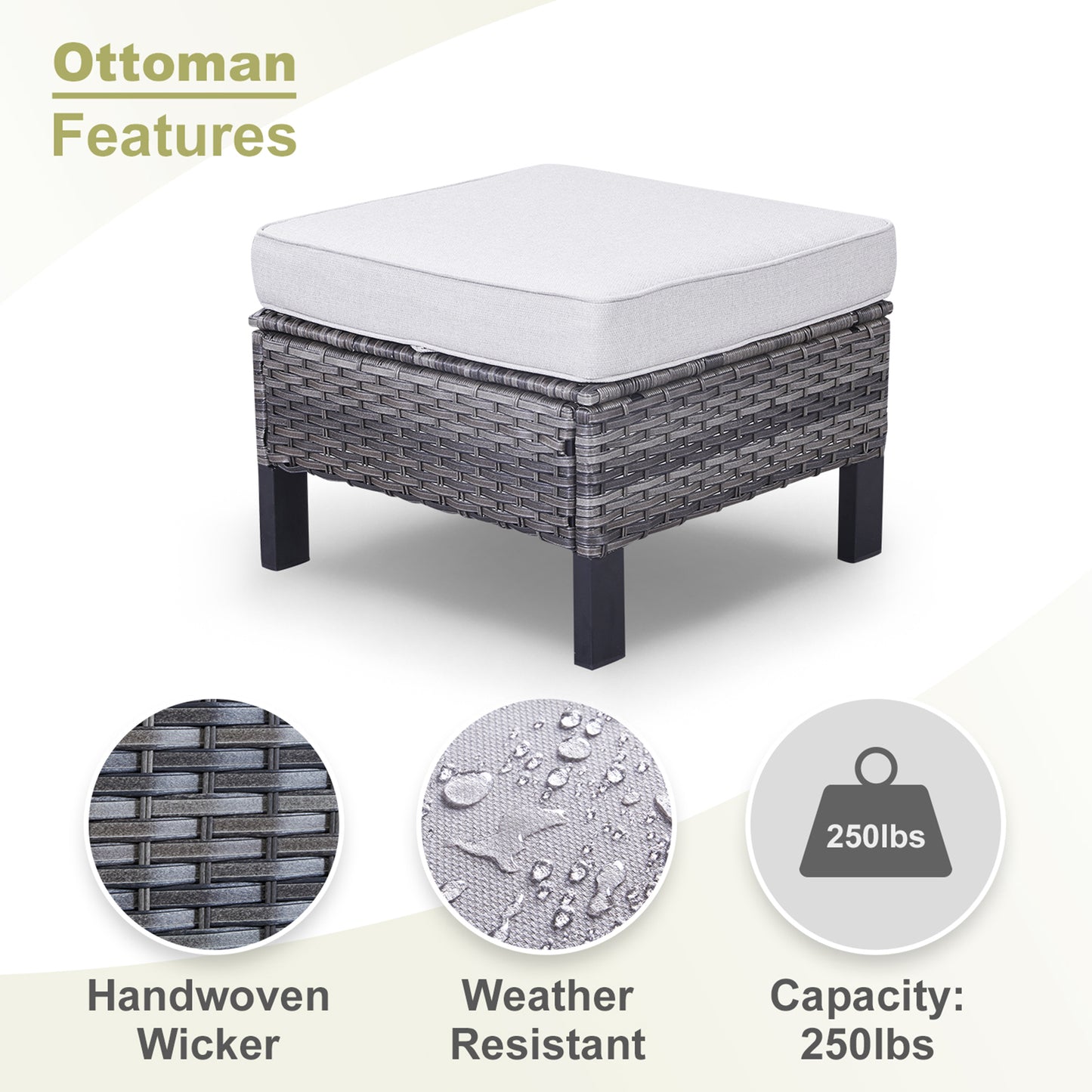 11-Piece Outdoor Wicker Conversation Set with Corner Sofa, Swivel Chairs, Ottomans & 41" Fire Pit Table (55,000 BTU), GRS Series