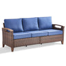 BBR Series Outdoor Sofa - PE Wicker with Powder-Coated Frame & Olefin Cushions - Belord