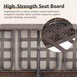 Luxury Wicker 3-Seat Sofa– High Back Design with 6" Premium Thick Cushions, Ovolo Series - Belord