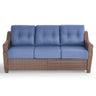 Luxury Wicker 3-Seat Sofa– High Back Design with 6" Premium Thick Cushions, Ovolo Series - Belord