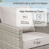Set of two Belord oversized swivel rocker patio chairs with high backs and 4-inch cushions from the PAD Series.