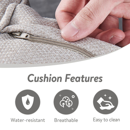 4PC Patio Seating Set with 2 Lounge Chairs & 2 Ottomans, DAR Series