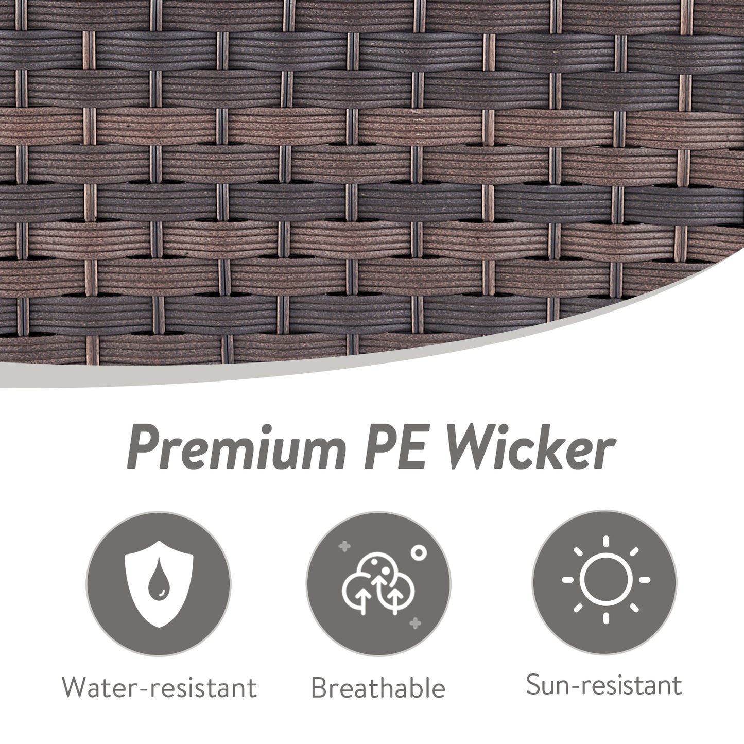 4PC Patio Seating Set with 2 Lounge Chairs & 2 Ottomans, DAR Series