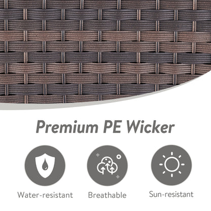 4PC Patio Seating Set with 2 Lounge Chairs & 2 Ottomans, DAR Series