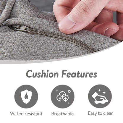 4PC Patio Seating Set with 2 Lounge Chairs & 2 Ottomans, DAR Series