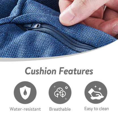 5PC Patio Conversation Set with Sofa, 2 Swivel Rocker Chairs & 2 Ottomans, DAR Series