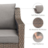 Belord 3-piece patio conversation set with a sofa and swivel chairs, featuring cushioned seating and a modern outdoor design.