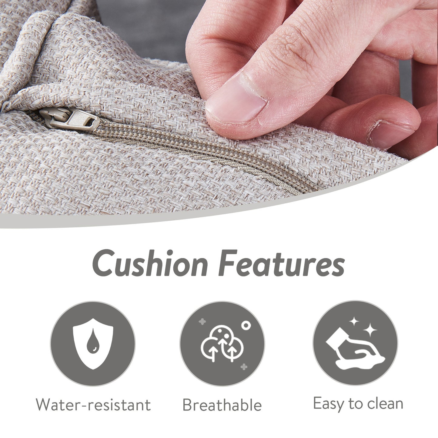 4PC Patio Swivel Rocker Chair Set – Outdoor Conversation Seating, DAR Series