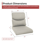 2 Set High Back and Deep Seating Outdoor Cushion - Belord