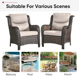 2 Set High Back and Deep Seating Outdoor Cushion - Belord