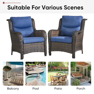 2 Set High Back and Deep Seating Outdoor Cushion - Belord