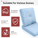 2 Set High Back and Deep Seating Outdoor Cushion with Button, 22'' x 24'' - Belord