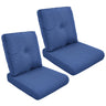 2 Set High Back and Deep Seating Outdoor Cushion with Button, 22'' x 24'' - Belord