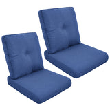 2 Set High Back and Deep Seating Outdoor Cushion with Button, 22'' x 24'' - Belord