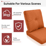 2 Set High Back and Deep Seating Outdoor Cushion with Button, 22'' x 24'' - Belord