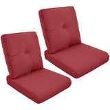 2 Set High Back and Deep Seating Outdoor Cushion with Button, 22'' x 24'' - Belord