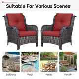 2 Set High Back and Deep Seating Outdoor Cushion with Button, 22'' x 24'' - Belord