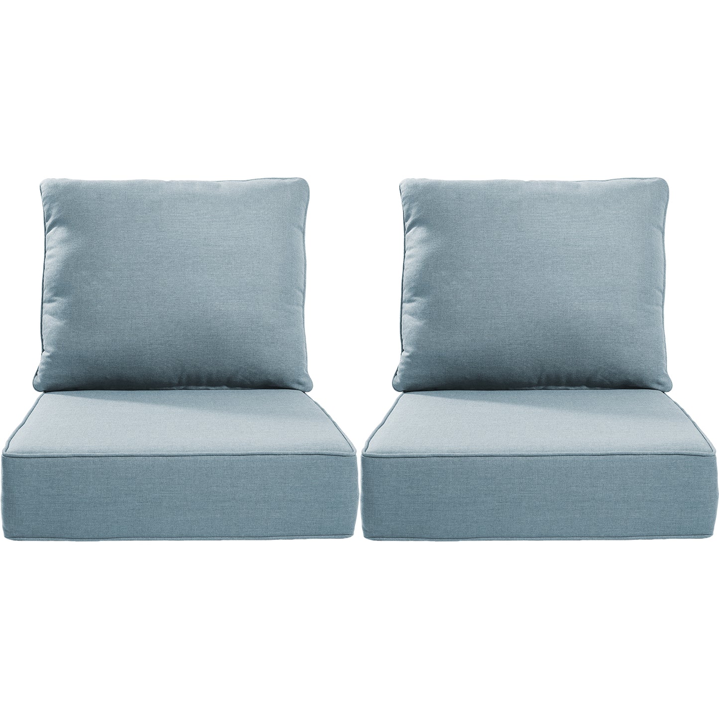 Belord 4-Piece Replacement Seat Back Cushions Set with Olefin Fabric and Zipper, 6"H x 22"W x 24"D