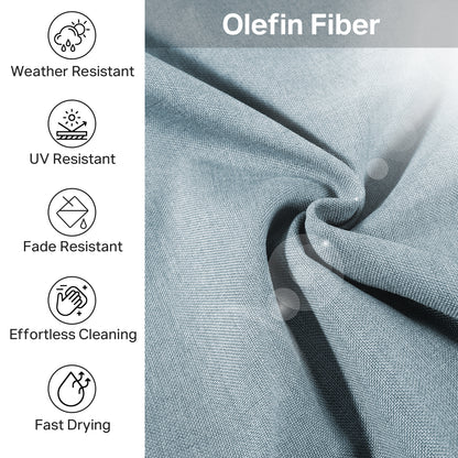 Belord 4-Piece Replacement Seat Back Cushions Set with Olefin Fabric and Zipper, 6"H x 22"W x 24"D